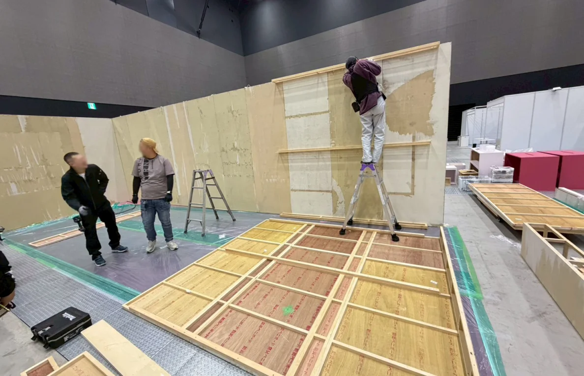 イベントブースの設営風景